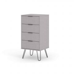 Augusta Grey 4 drawer narrow chest of drawers