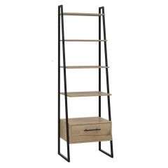 Brooklyn ladder shelf unit with black metal legs 