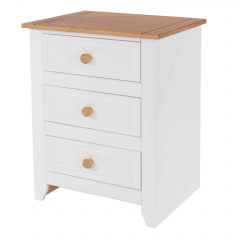 Capri 3 drawer bedside cabinet
