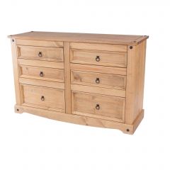 Corona 3+3 drawer wide chest 