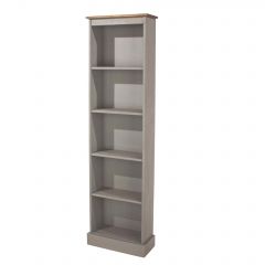 Corona Grey tall narrow bookcases 