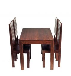 Dakota Mango 4 Ft Dining set with Wooden Chairs