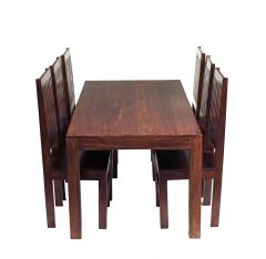 Dakota Mango 6 Ft Dining Set with Wooden Chairs