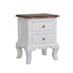 French Chic Painted Bedside Table

