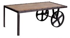 Upcycled Industrial Vintage Mintis Cart Coffee Table 