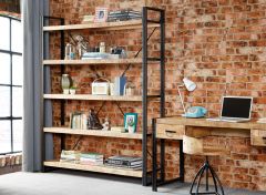 Up cycled Industrial Mintis Extra Large Open Bookcase