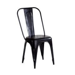 Metal Chair Black Upcycled Industrial Vintage Mintis Pair 
