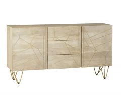 Large Sideboard with Doors and Drawers Dallas Light Mango