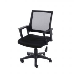Loft Home Office home office chair in black mesh back & black fabric seat & black base 