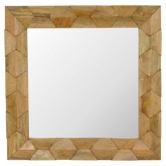 Pineapple Carved Square Mirror