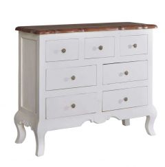 French Chic Painted 7 Drawer Chest
