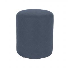 Soft Furnishings blue fabric upholstered round tub stool 