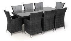 Beverly  8 Seat Rectangle Dining Set / Grey