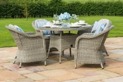 Clinton 4 Seat Round Dining Set with Heritage Chairs